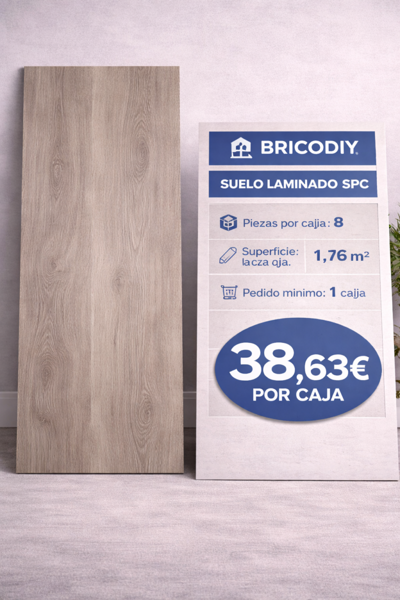 Suelo SPC Roble Gris Claro