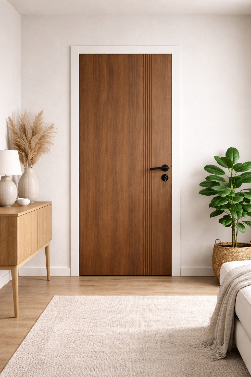 Puerta Interior Moderna de Madera + Kit Completo