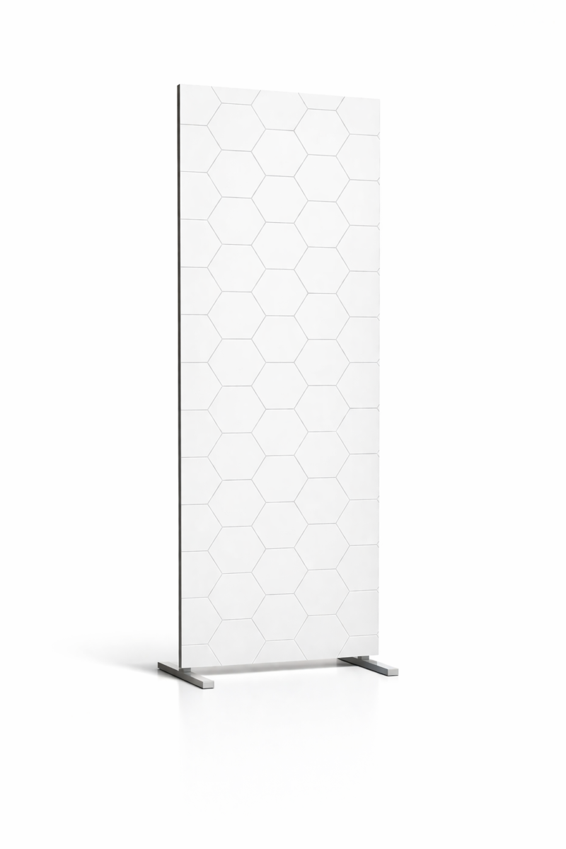 Panel PVC Decorativo Hexagonal Blanco 60 cm x 2,60 m – Revestimiento Moderno para Pared