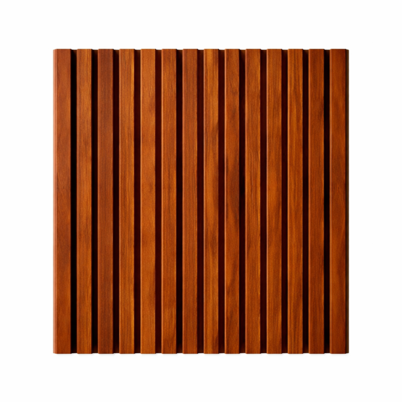 panel listones madera nogal pared interior moderno