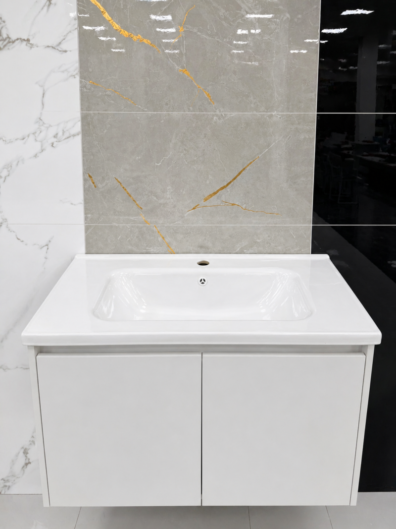 Mueble de baño con lavabo 80 cm EC-K011-80 (Blanco)