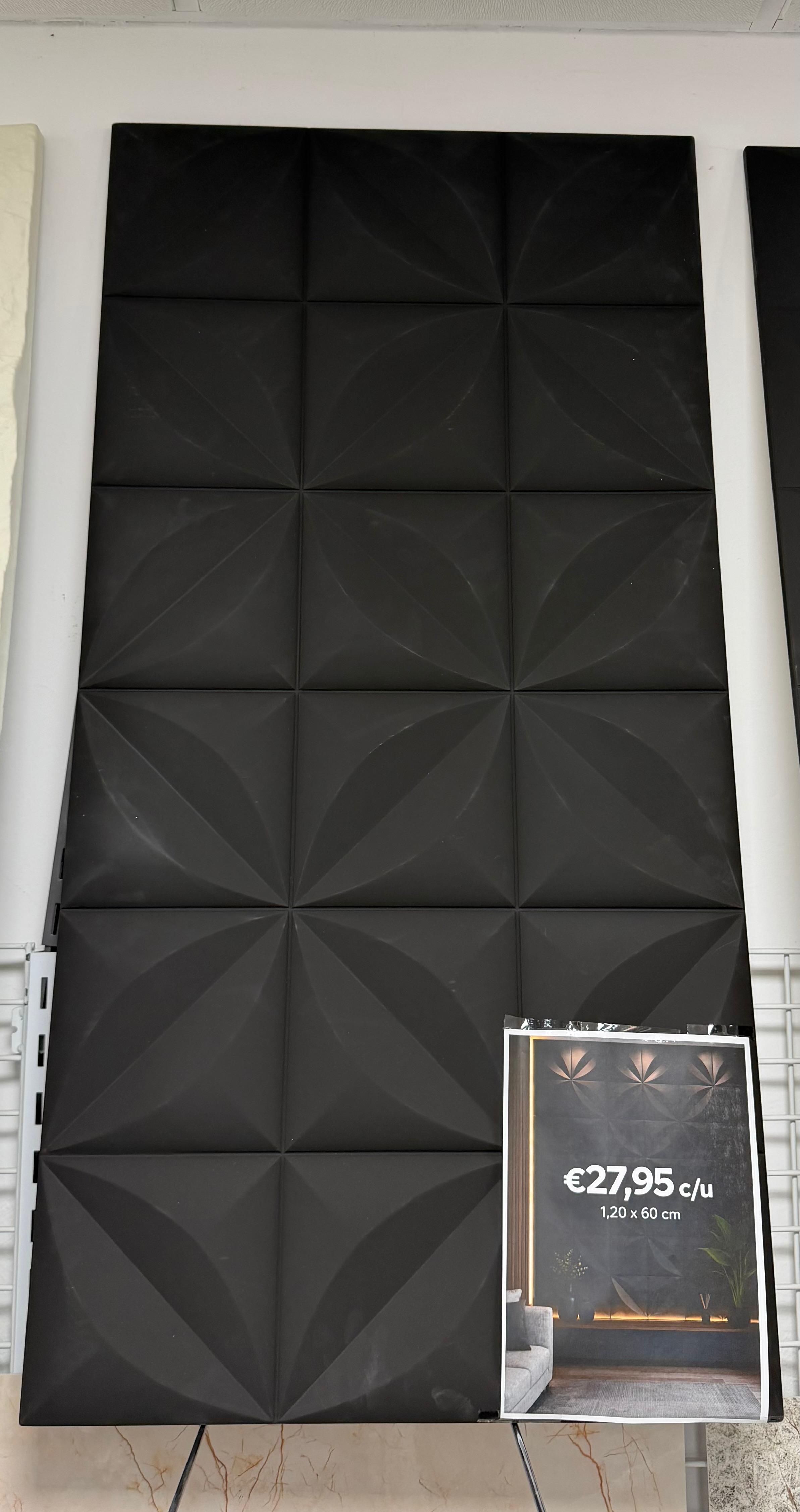 Panel poliestireno geometrico negro modelo 03