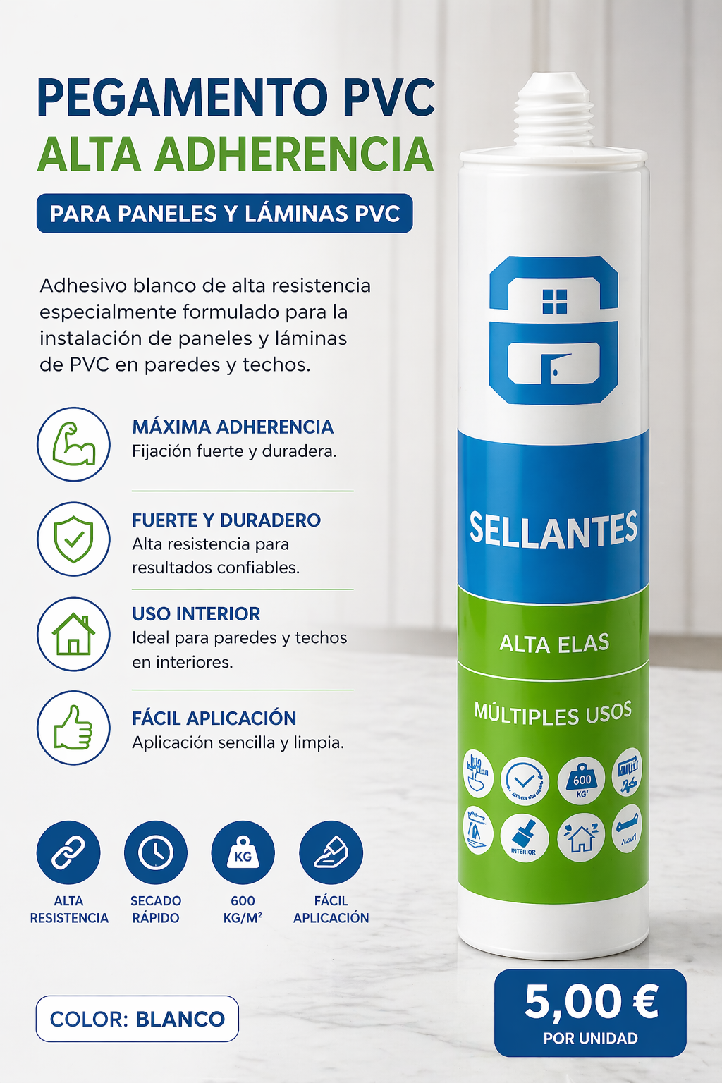 Pegamento PVC alta adherencia