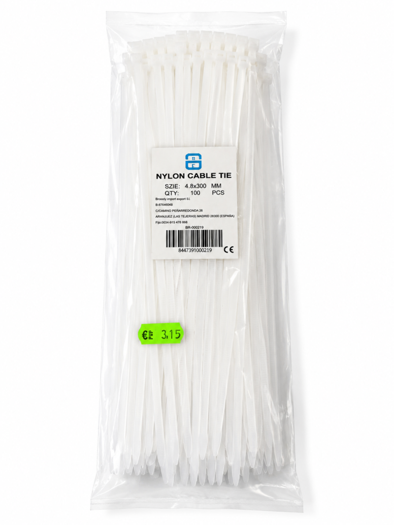 Bridas de nylon para cableado - varias medidas y colores