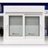 Ventana corredera PVC 2 hojas con persiana