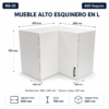 Mueble alto esquinero en L 60 cm